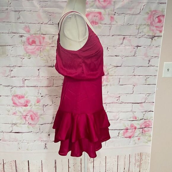 Lulu's Burgundy Mini Dress - Picture 6 of 12